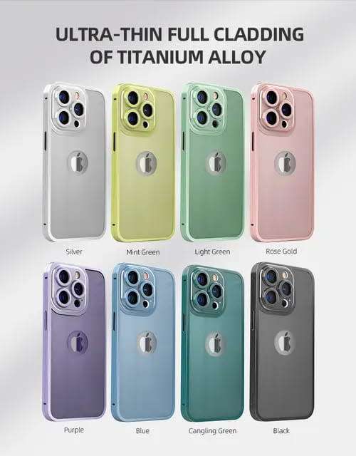Shockproof Advanced Titanium Alloy Front and Back Case For iPhone Only With Camera Lens Protection
