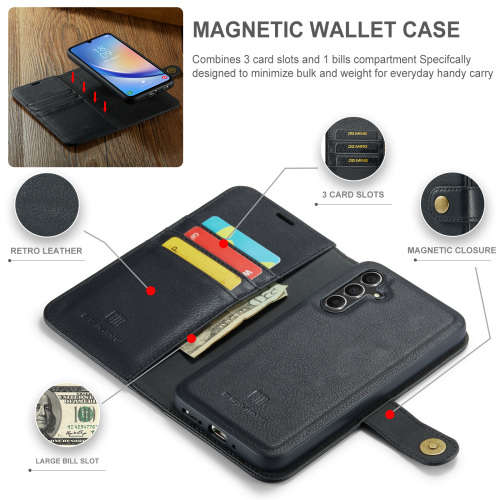 Detachable wallet leather case shockproof case for Samsung A34 Samsung Galaxy A34