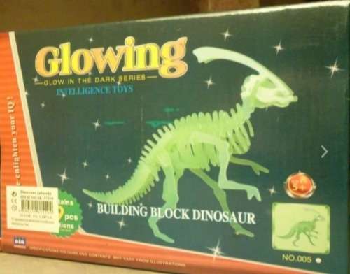 Educational children 3D constructor glowing dinosaur