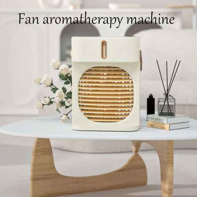 Double-spray humidification water cooling rechargeable fan