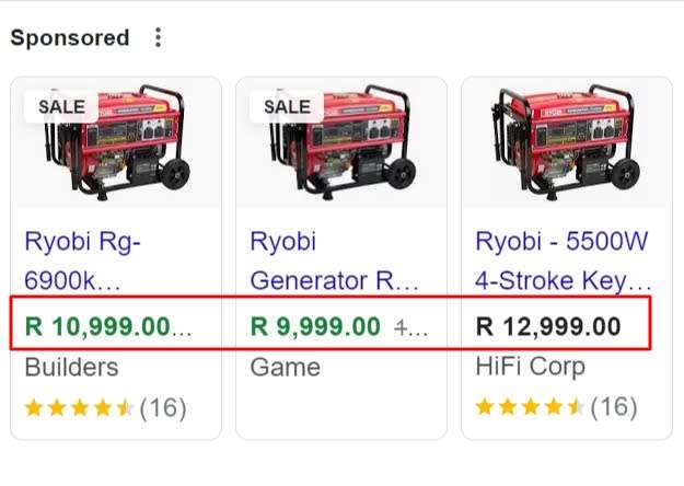 Ryobi RG-6900K Generator 5500W 4-Stroke Key-Start