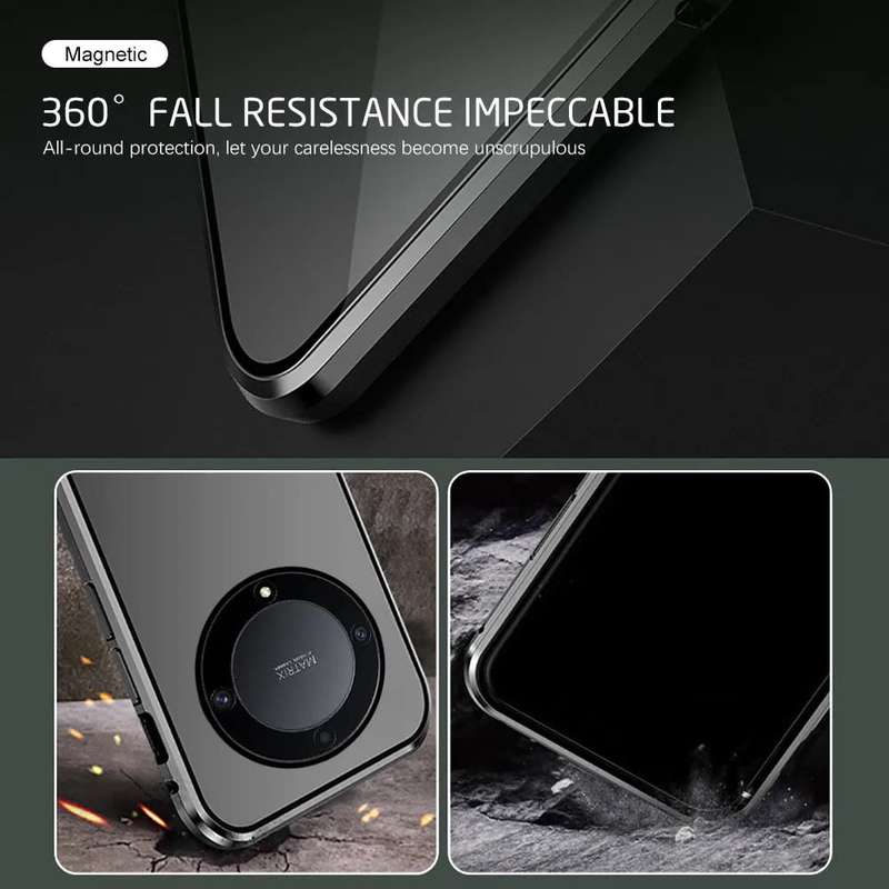 Magnetic tempered glass adsorption cover case for Honor X9b