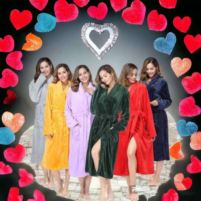 Plush Ladies One-Size-Fits-All Fleece Gown Luxury Fleece Gown unisex
