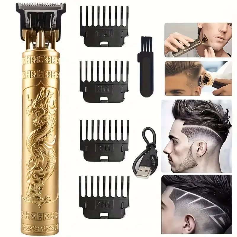 Titanium alloy rechargeable beard and hair trimmer