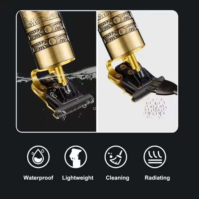 Titanium alloy rechargeable beard and hair trimmer