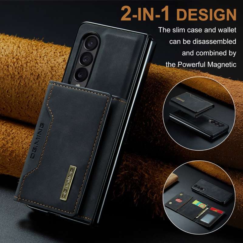 Leather shoulder strap phone case for Samsung Z Fold3 Z Fold4 Z Fold5