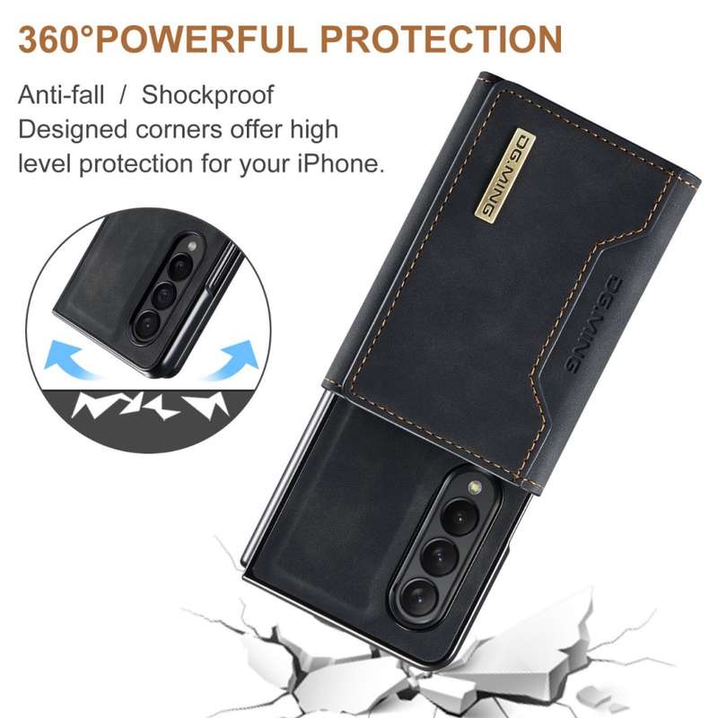 Leather shoulder strap phone case for Samsung Z Fold3 Z Fold4 Z Fold5