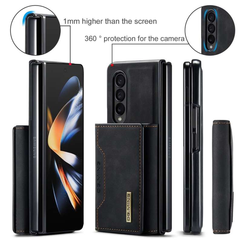 Leather shoulder strap phone case for Samsung Z Fold3 Z Fold4 Z Fold5