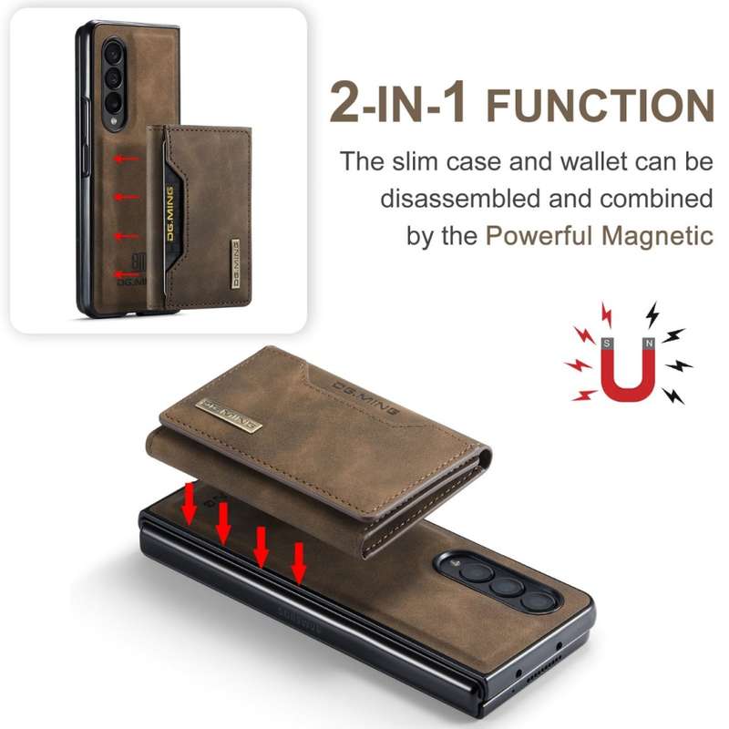 Leather shoulder strap phone case for Samsung Z Fold3 Z Fold4 Z Fold5