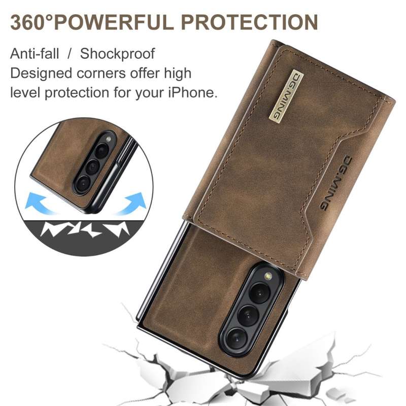 Leather shoulder strap phone case for Samsung Z Fold3 Z Fold4 Z Fold5
