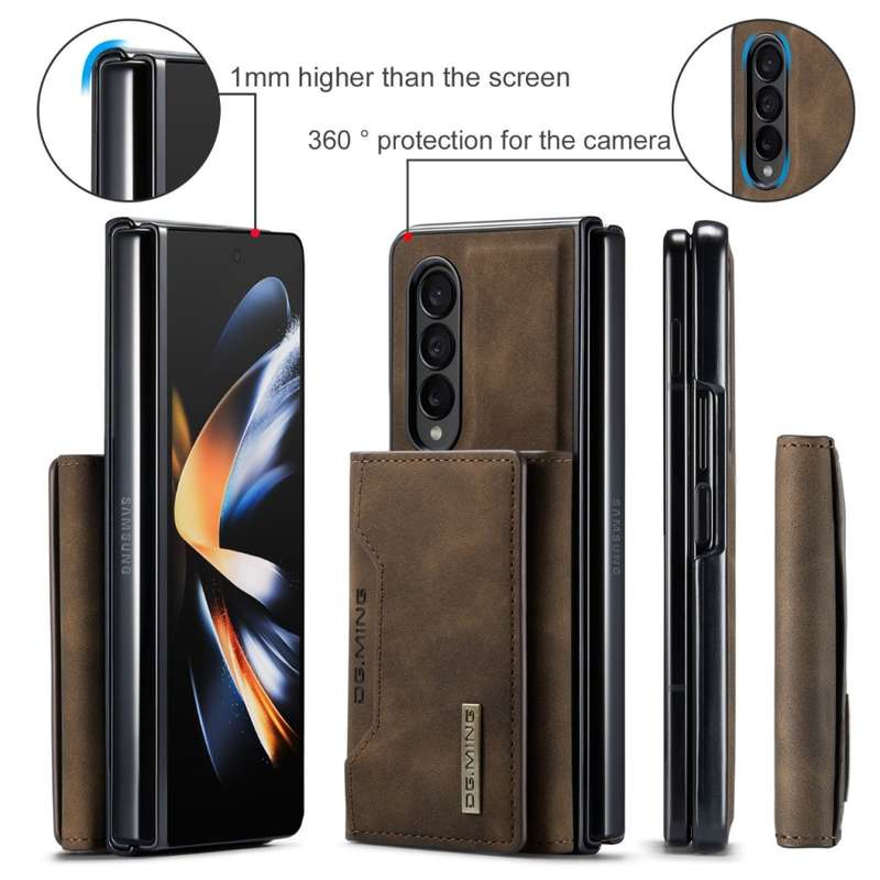 Leather shoulder strap phone case for Samsung Z Fold3 Z Fold4 Z Fold5