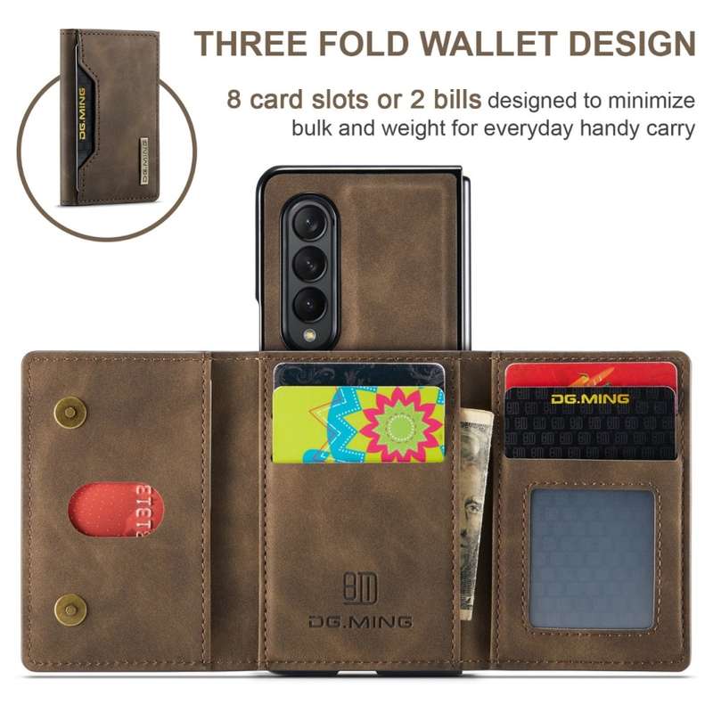 Leather shoulder strap phone case for Samsung Z Fold3 Z Fold4 Z Fold5