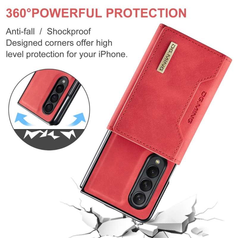 Leather shoulder strap phone case for Samsung Z Fold3 Z Fold4 Z Fold5