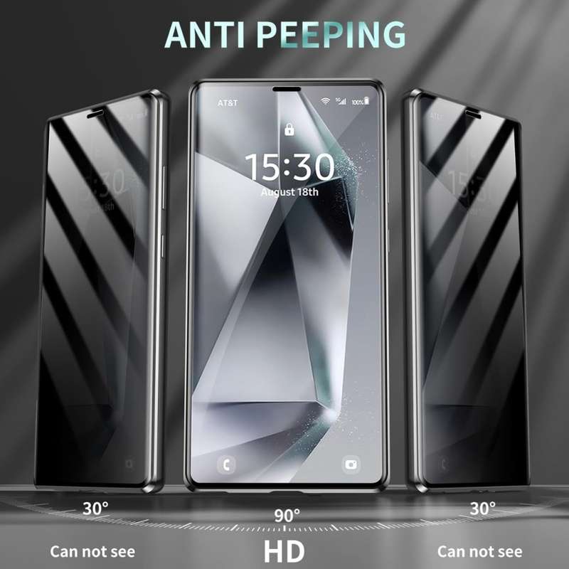 Anti peep magnetic case cover for Samsung S24 series