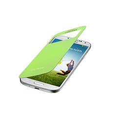 Flip Cover for Samsung S4 in GREEN (S-View) FREE SCREEN GUARD