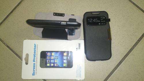 Samsung Galaxy S4 Mini i9190 Quality Flip Cover, magnetic close, sleep,Blue,+free S 4 Screenguard