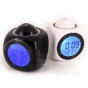 Novelty Multifunction Vibe LCD English Talking Projection Alarm Clock Time & Temp Display a piece