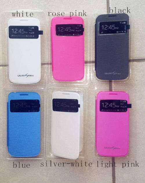 Samsung Galaxy S4 Mini S-VIEW flip cover(buy one get one for free)+free screen guard+free stylus pen