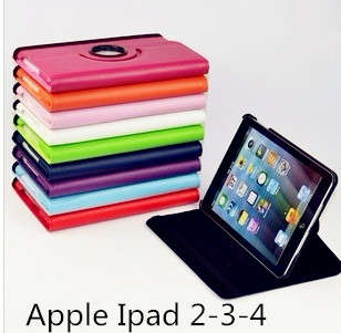 Apple Ipad2/3/4 Swivel Rotating Cover+free screen guard or stylus  5 colors