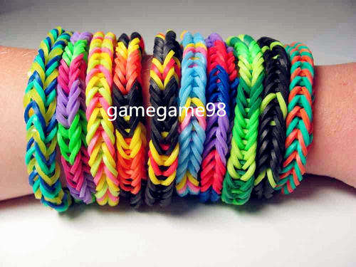 colorful loom bands 8 packs(200pcs/pack) bundle
