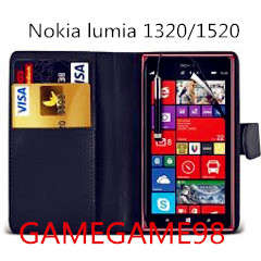WALLET PU LEATHER CASE COVER FITS NOKIA LUMIA 1320/1520+ FREE STYLUS