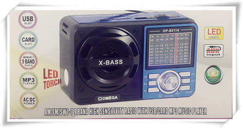9 band high sensitively radio with usb/card/mp3 music player and led torch