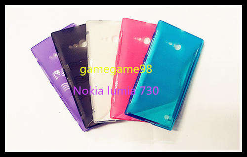 Translucence TPU Gel  Skin Protective Case FOR Nokia lumia 730 with Free screen guard