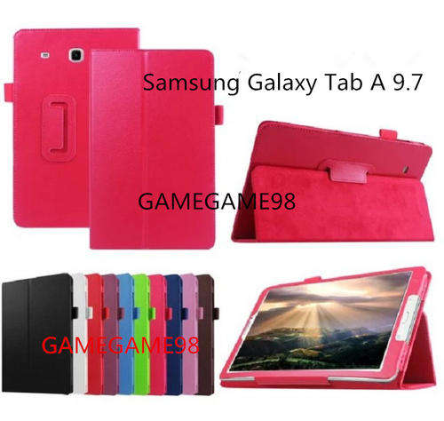 Samsung Galaxy Tab A 9.7 T555/ T550 Prortective Flip Leather Cover Stand Case+FREE TEMPERED GLASS