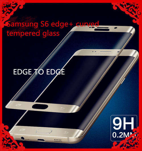 Samsung galaxy S6 EDGE+ PLUS SM-G928 tempered glass with curved edge to edge. Gold or clear or white