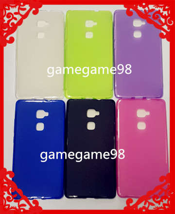 Translucence TPU Gel Rubber  Protective Case for HUAWEI MATE S with tempered glass