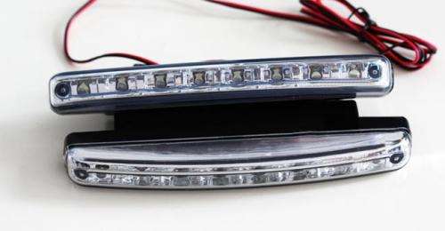 8 LED DRL Daylight Head Lamp Super White 12V DC Car Daytime Running Light 2PCS