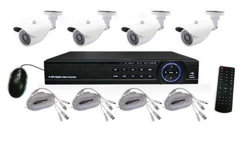 4 channel AHD Kits with 4pcs 2Mpixel 3.6mm lens CCTV AHD camera support 3G+ 500G HDD