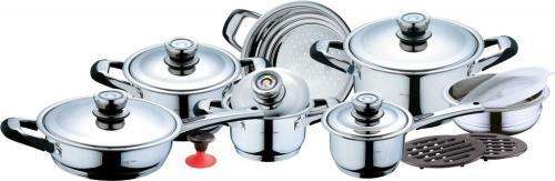 16 PCS High Quality Stainless Steel-Kitchen Cookware Set