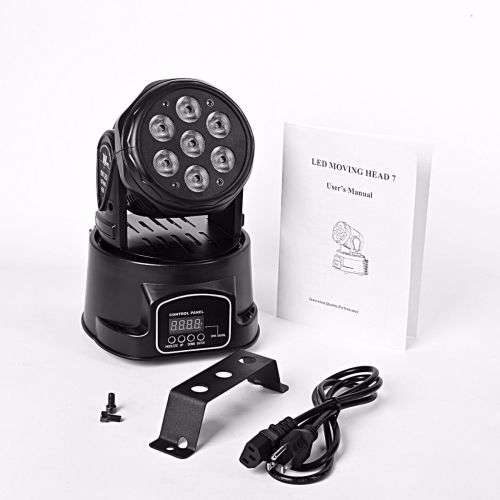 7x 10w 70W LED Moving Head Stage Lighting DMX-512 DJ Disco Party Light