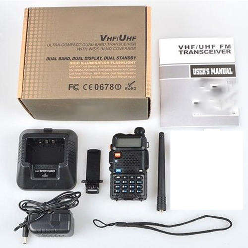 Quality Black UV-5R Dual Band VHF/UHF Two Way Radio Transceiver Walkie Talkie