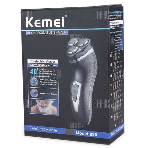 Kemei KM - 890 Men Rechargeable Electric Razor Shaver Beard
