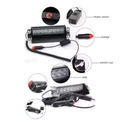 8 LED Flash Light Emergency Caution Warning Light(  white)