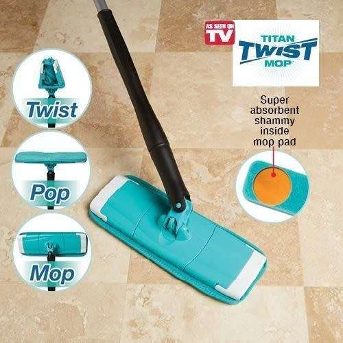 Twist Mop Microfiber Super Absorbent - Wet or Dry