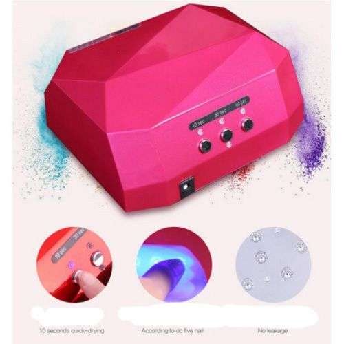 36W LED  Nail Dryer Diamond Shape Curing Lamp Machine For UV Gel Nail Polish