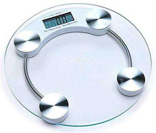 Tempered Glass Digital Round Scale Body Weighting Weight Scale