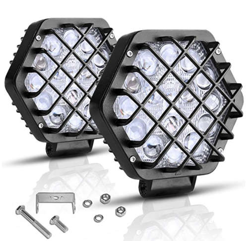 1pcs 48W Spot With Stone Guard ( black   colour)