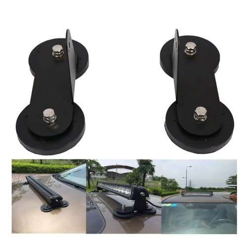 Brand new 2PCS(SET)Powerful Mount Bracket Sucker Holder Magnetic Base f/ Roof Led Light Bar Offroad
