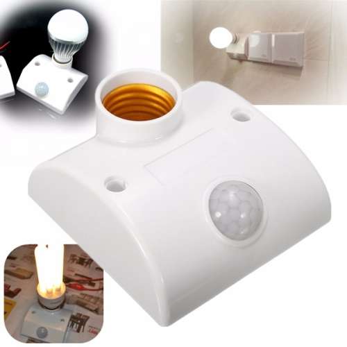 E27 PIR Infrared Motion Sensor LED Light Lamp Holder