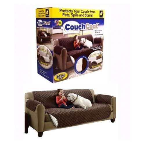 COUCH COAT Funda para SOFA REVERSIBLE LAVABLE PROTECTORA IMPERMEABLE
