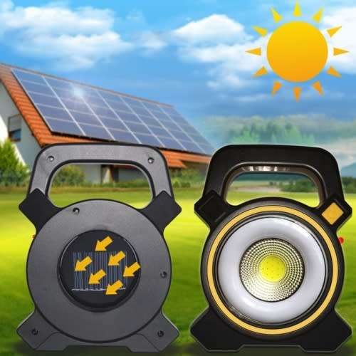 Solar Panel  USB Rechargeable COB  Lights