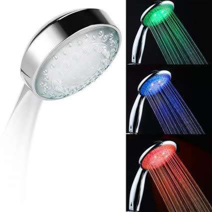 colourful change led shower head