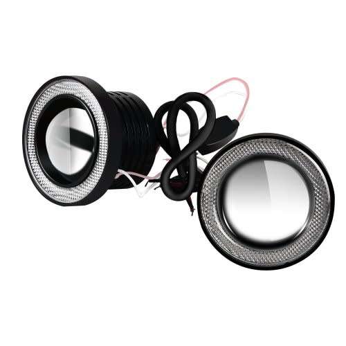 car Fog Lights White Angel Eyes  runing light (76mm)
