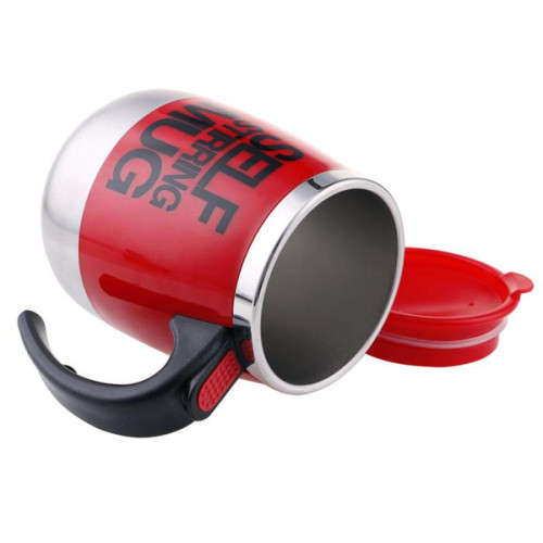 Battery Operated Stainless Steel Self Stirring Mug Skidproof coffee cup
