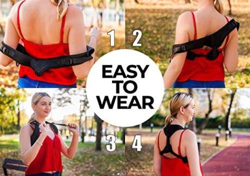 Back Posture Corrector for Women & Men - Comfortable Posture Brace with Fast Results for Back, Neck
