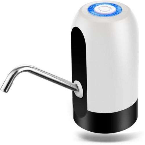 Water Bottle Pump, Automatic Water Dispenser, USB Charging For Outdoor Home Office (White)